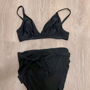 J. Crew Black High Waisted Bikini